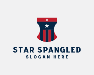 Patriotic Shield Star logo design