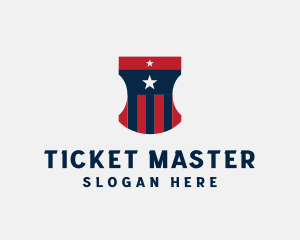 Ticket - Patriotic Shield Star logo design