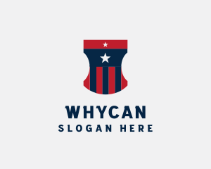 Patriotic Shield Star logo design