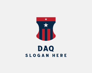 Patriotic Shield Star logo design