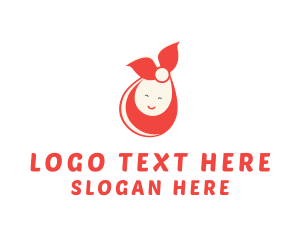 Laughing - Happy Baby Wrap logo design