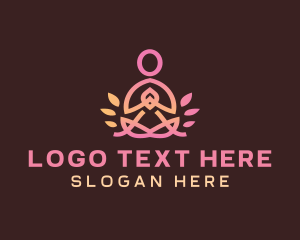 Human - Yoga Massage Person logo design