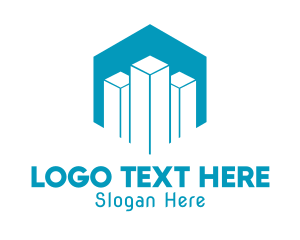 Blue Hexagon Tower Logo