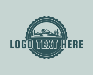 Travel - Mountain Nature Badge logo design