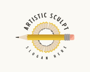 Artist Pencil Shaving logo design