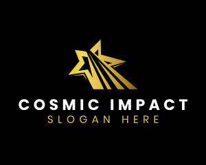 Swoosh Cosmic Star logo design