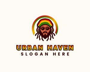 Rasta Jamaican Reggae logo design