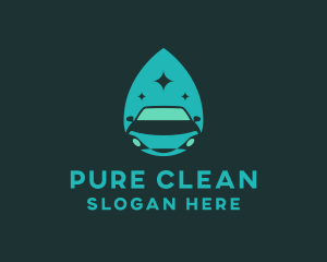 Car Wash Cleaning Droplet logo design