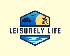 Tropical Sea Vacation logo design