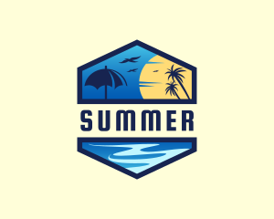 Tropical Sea Vacation logo design