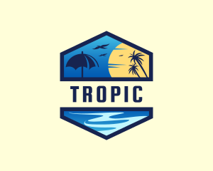 Tropical Sea Vacation logo design