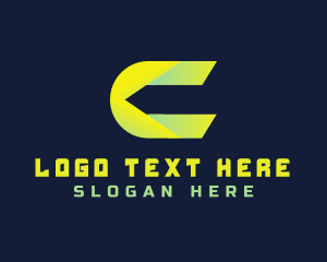 Game Streaming - Digital Gaming Letter C logo design