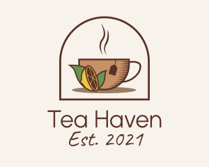 Teacup - Hot Lemon Kombucha logo design