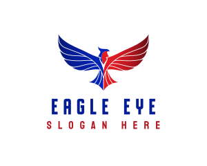 Patriotic Eagle Bird logo design