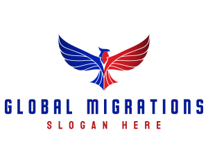 Immigration - Patriotic Eagle Bird logo design