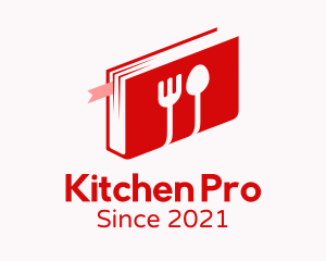 Kitchen Utensils Book logo design