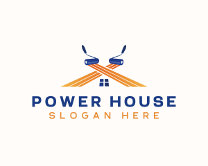 Paint Roller Home Improvement Logo