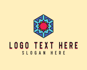 Stained Glass - Geometric Hexagon Pattern logo design