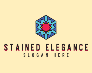 Geometric Hexagon Pattern logo design