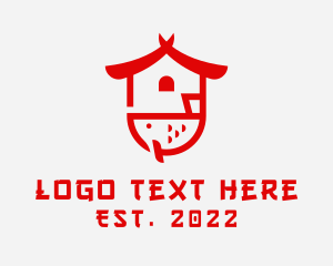 Chinese - Oriental House Seafood logo design