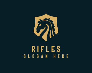 Stallion Horse Shield Equine Logo