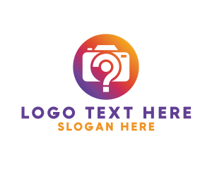 Dslr - Question Camera Photography logo design