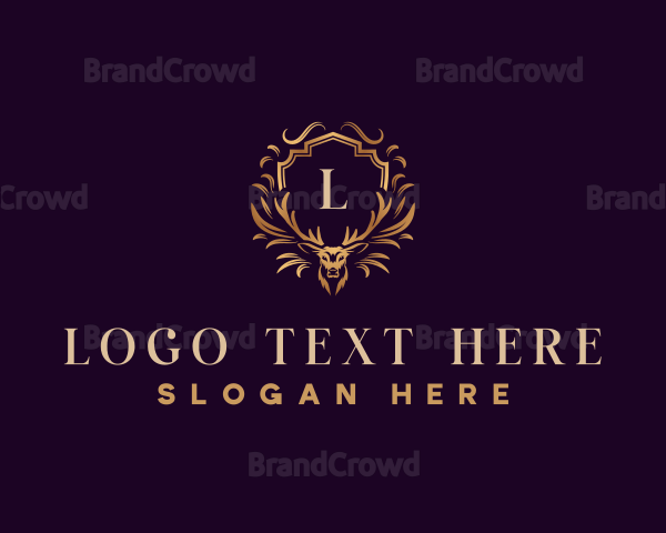 Luxury Crest Stag Logo