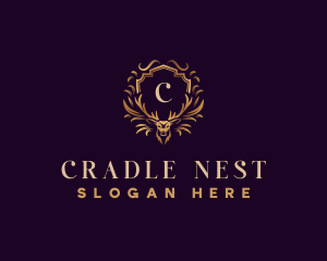 Luxury Crest Stag Logo