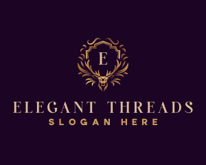 Luxury Crest Stag logo design