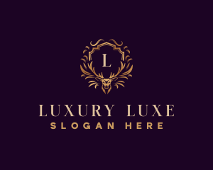 Luxury Crest Stag logo design