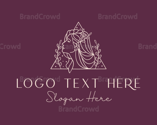 Elegant Beauty Salon Wreath Logo