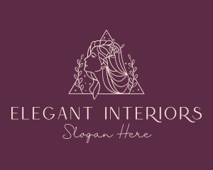 Elegant Beauty Salon Wreath logo design