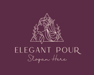 Elegant Beauty Salon Wreath logo design