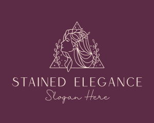 Elegant Beauty Salon Wreath logo design