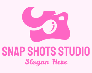 Camera Lens - Pink Photography Studio logo design