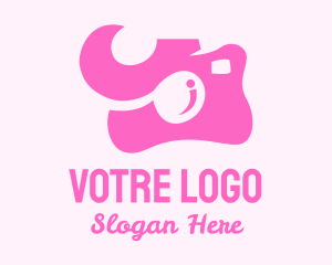 Vlogger - Pink Photography Studio logo design