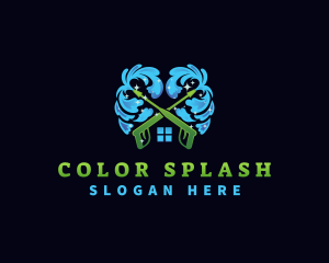 Housekeeping  Pressure Wash Cleaning logo design