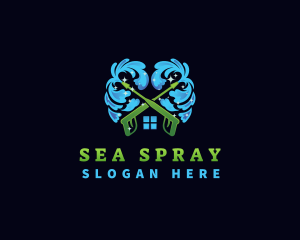 Housekeeping  Pressure Wash Cleaning logo design