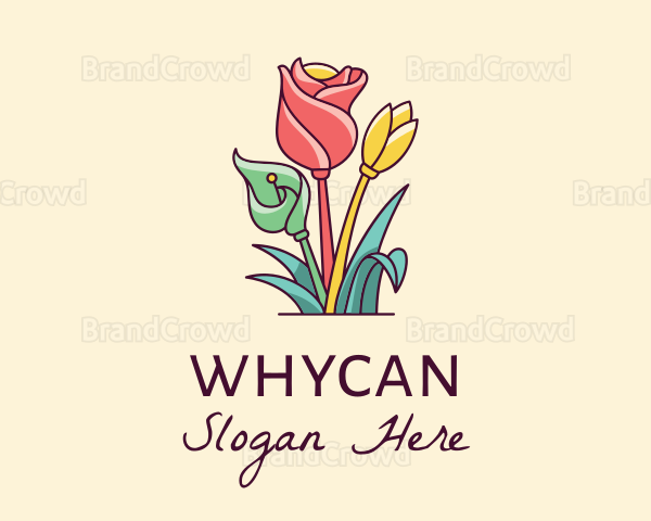 Colorful Flower Decor Logo