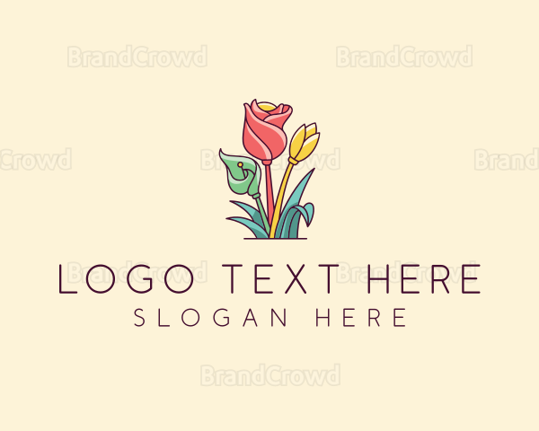 Bouquet Flower Floristry Logo