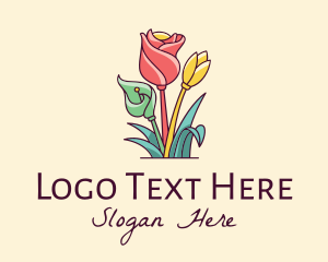 Colorful Flower Decor Logo