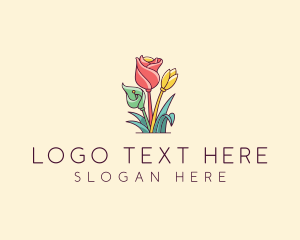 Bouquet Flower Floristry logo design