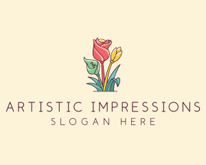 Bouquet Flower Floristry logo design