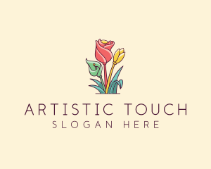 Bouquet Flower Floristry logo design