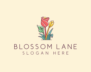 Bouquet Flower Floristry logo design