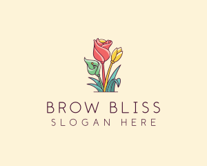 Bouquet Flower Floristry logo design