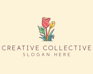 Bouquet Flower Floristry logo design