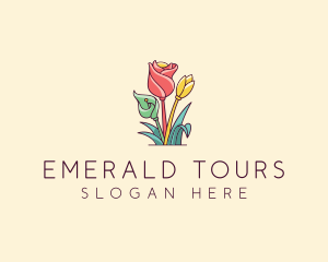 Bouquet Flower Floristry logo design