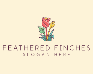 Bouquet Flower Floristry logo design