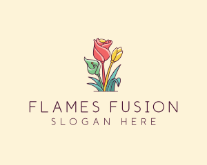 Bouquet Flower Floristry logo design